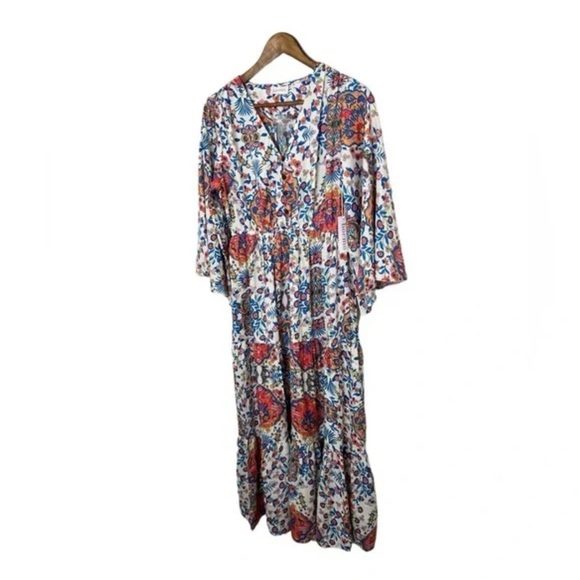Anthropologie Boemo Bohemian V-neck Maxi Dress - Picture 3 of 10